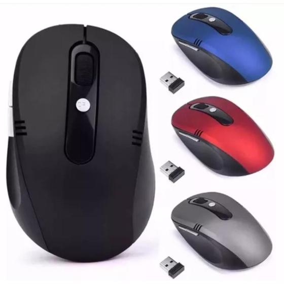 Imagem de Mouse Sem Fio Wireless 2.4ghz Usb Notebook Pc Alcance 10m Completo Jogos