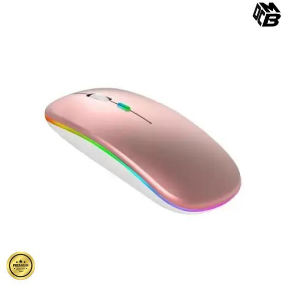 Imagem de Mouse Sem Fio Wireless Bluetooth Recarregável Led Rgb 2.4ghz Color