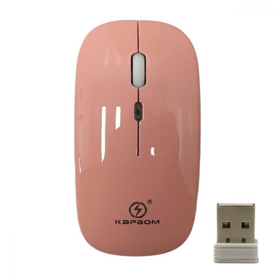Imagem de Mouse Silencioso Rgb Sem Fio Recarregável 2.4Ghz Mini