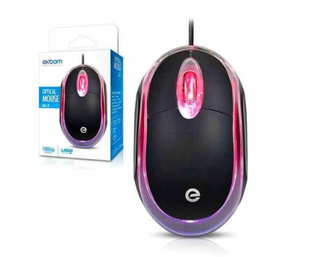 Imagem de Mouse Simples Com Fio Optico USB Led Para Pc Notebook 1000 DPI