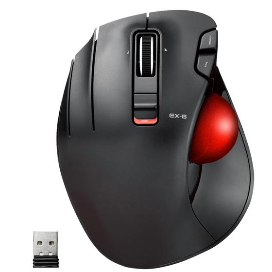 Imagem de Mouse Trackball ELECOM EX-G Sem Fio 2,4 GHz - Para Canhotos
