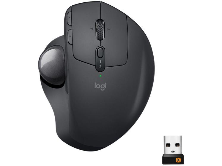 Imagem de Mouse Trackball sem Fio Logitech Óptico 440DPI - 8 Botões MX Ergo Cinza