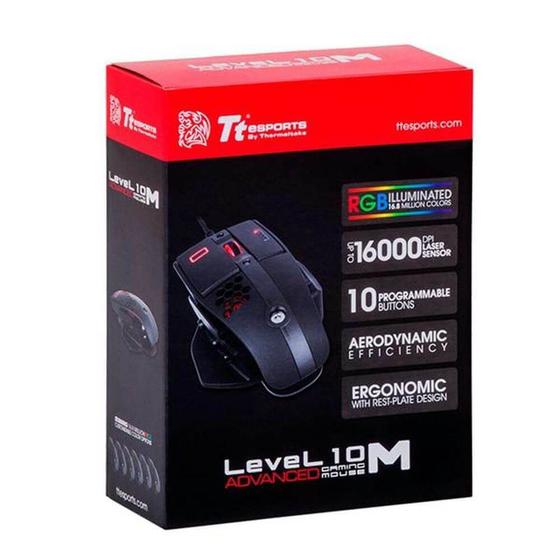 Mouse Tt eSPORTS level 10m advanced laser - MO-LMA-WDLOBK-04 Menor preço em Mouse Tt eSPORTS level 10m advanced laser - MO-LMA-WDLOBK-04
