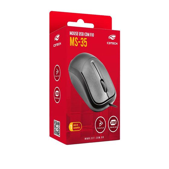 Imagem de Mouse Usb C3tech Ms-35bk Preto