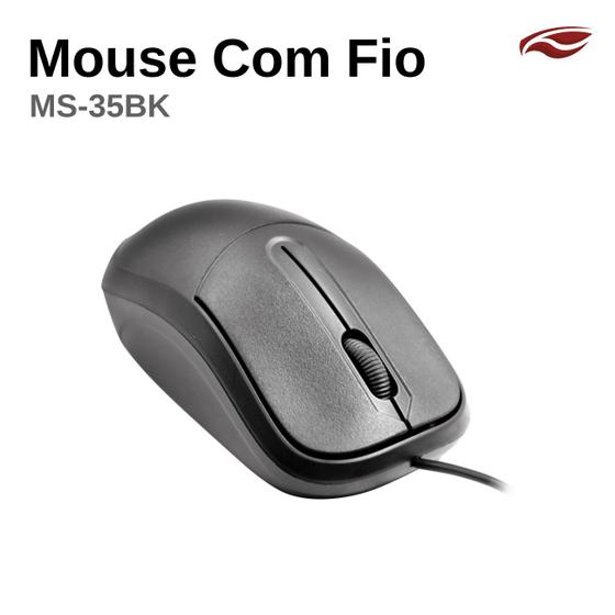 Imagem de Mouse USB Com Fio 1000 DPI C3Tech MS-35BK - Preto