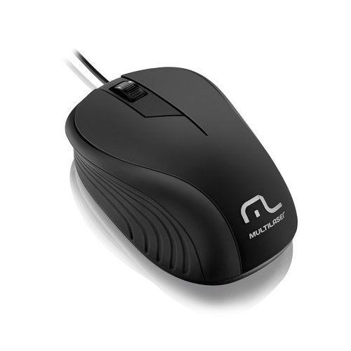 Imagem de Mouse USB Emborrachado Multilaser MO222 Preto
