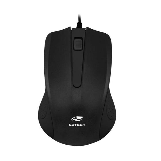 Imagem de Mouse Usb Fio C3tech Ms-20bk 3 Botões Preto Pc Notebook