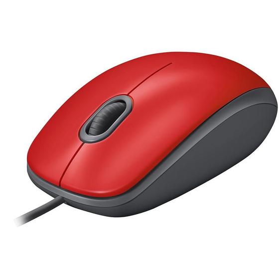 Imagem de Mouse USB M110 com Clique Silencioso - Vermelho - Logitech 