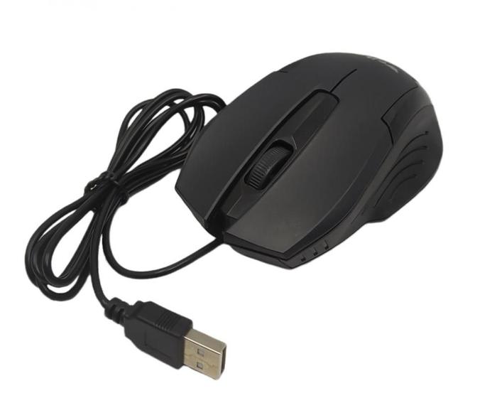 Imagem de Mouse USB Weibo: 1200/1600/1800 DPI Ajustável, Sensor Óptico, Scroll Emborrachado, Longa Durabilidade