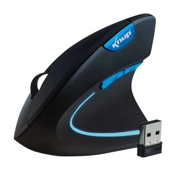 Imagem de Mouse Vertical Ergonômico Sem Fio Recarregável Power 2400Dpi
