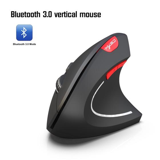 Imagem de Mouse vertical sem fio Bluetooth 2400DPI para laptop Mac PC