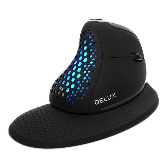 Imagem de Mouse Vertical Sem Fio DeLux Seeker M618XSD - OLED 4000 DPI