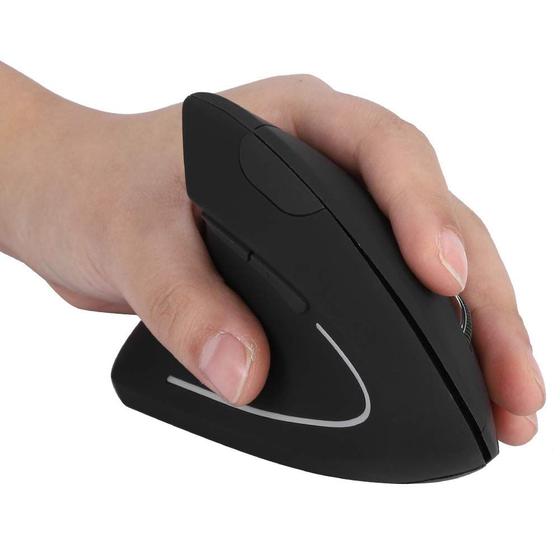 Imagem de Mouse Vertical Sem Fio MICROWARE Ergonômico para Canhotos