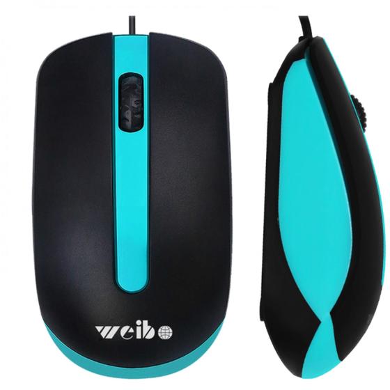 Imagem de Mouse Weibo Óptico com 3 Botões com fio 1600dpi /2.4GHz USB 3.0 Verde WB018