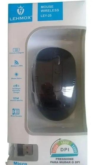 Imagem de Mouse Wireless Lehmox Sem Fio 3200dpi Com Controle De DPI