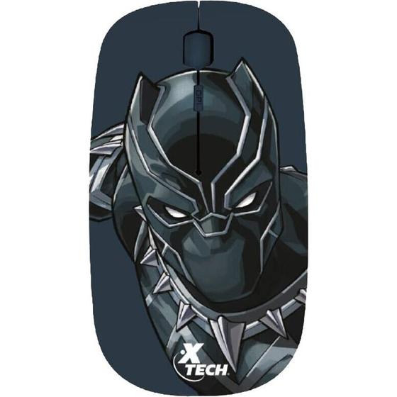 Imagem de Mouse Wireless Xtech Pantera Negra - Sem Fio XTM-M340BP - Preto/Cinza