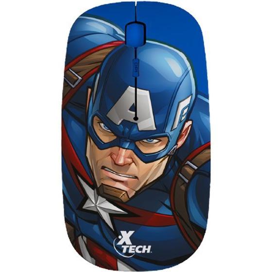 Imagem de Mouse Xtech Capitan America XTM-M340CA Wileress Blue