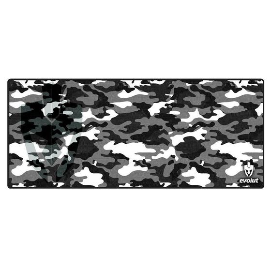 Imagem de Mousepad Evolut, EG-402CM, Camuflado, Preto/Branco, Grande, 70x30cm