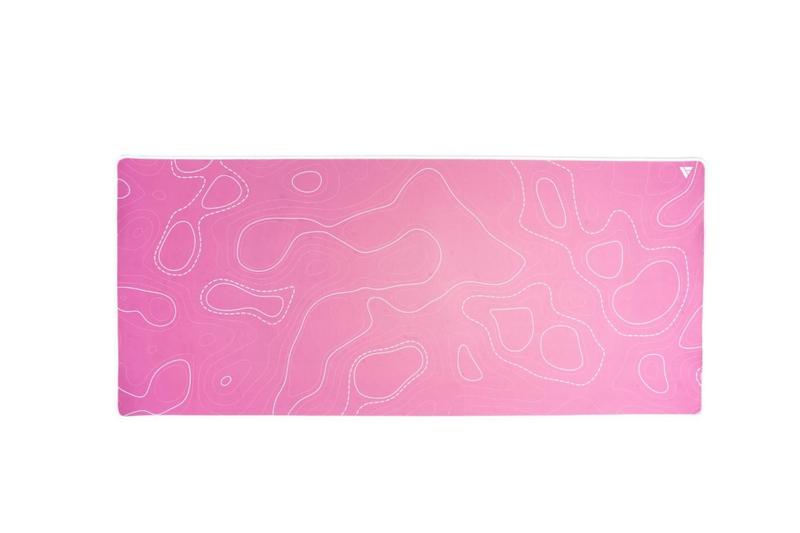 Imagem de MOUSEPAD FORCE ONE SKYHAWK SAKURA XXL 900X400MM Speed Profissional Superfície Mesh Fibertek Bordas Costuradas Base Antiderrapante Setup Completo