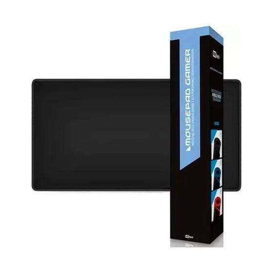 MousePad Gamer Borda Costurada Grande 90 X 40 Cm - Preto Menor preço em MousePad Gamer Borda Costurada Grande 90 X 40 Cm - Preto