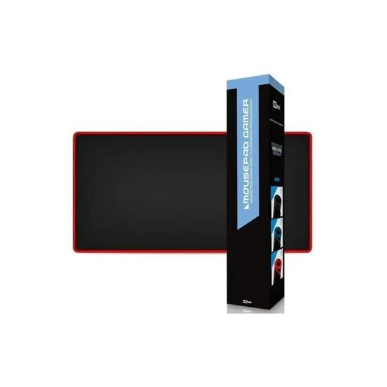 MousePad Gamer Borda Costurada Grande 90 X 40 Cm - Vermelho Menor preço em MousePad Gamer Borda Costurada Grande 90 X 40 Cm - Vermelho