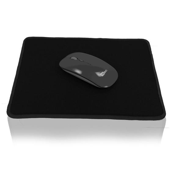 Imagem de MousePad Gamer Borda Costurada Pequeno 27 X 22 Cm - Preto