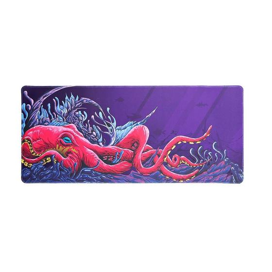 Imagem de Mousepad Gamer Dazz Hybrid Deskmat, Extra Grande (90cm x 40cm), borda costurada, Octopus Rose - 62000162