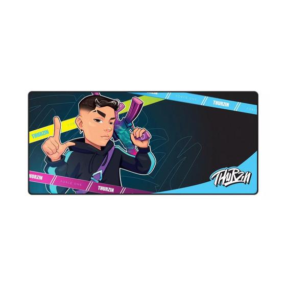 Imagem de Mousepad Gamer Force One Skyhawk Thurzin XXL 900x400mm