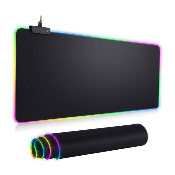 Imagem de Mousepad Gamer RGB LED 80x30cm com controle de luz