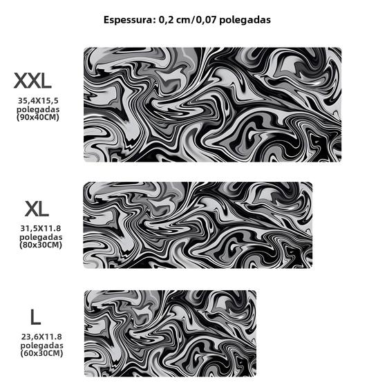 Imagem de Mousepad Grande e Macio Antiderrapante com Mapa Topográfico Personalizado