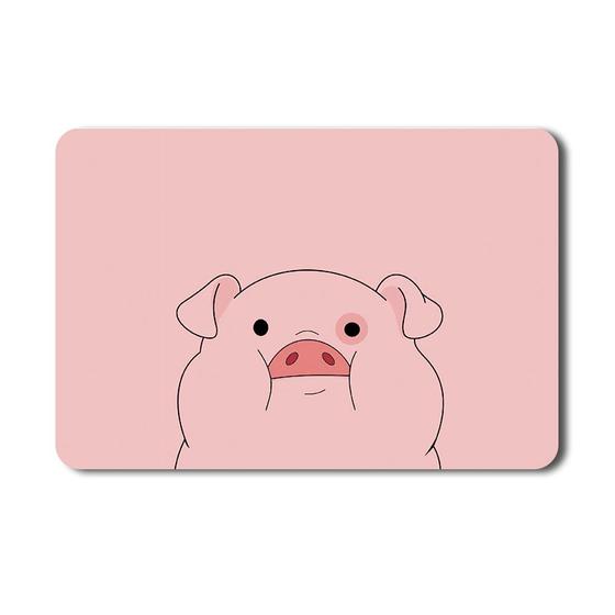 Imagem de Mousepad Pig Face Rosa Antiderrapante em Tecido