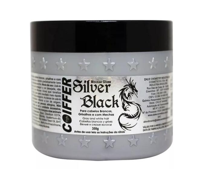 Imagem de Mousse Gloss Silver Black Coiffer 350g Cabelos Grisalhos