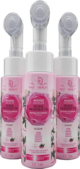 Imagem de Mousse Micelar Rosa Mosqueta, Hidrata, Purifica e contreole de PH - Phallebeauty