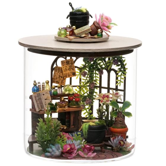 Imagem de Móveis de Madeira em Miniatura para Casa de Bonecas Spilay B067 DIY com LED