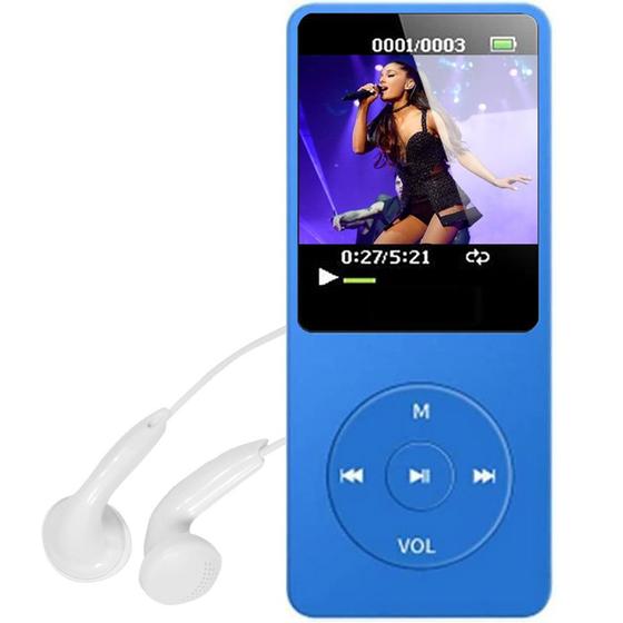 Imagem de Mp3 MP4 Player Leitor De Música Suporta 64gb Fone Radio Fm Gravador Alto Falante Multimídia Corrida Academia