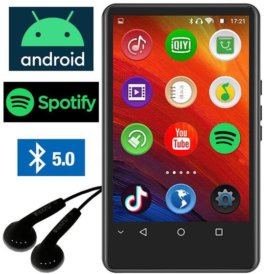 Imagem de MP3 MP4 Player Ruizu H6 Android 16GB Spotify Youtube Música WiFi Bluetooh 5.0 Radio FM Carro Academia Corrida