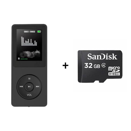 Mp3 Mp4 Player Slim Multimídia Bluetooth Rádio + Cartão 32gb GN MP4