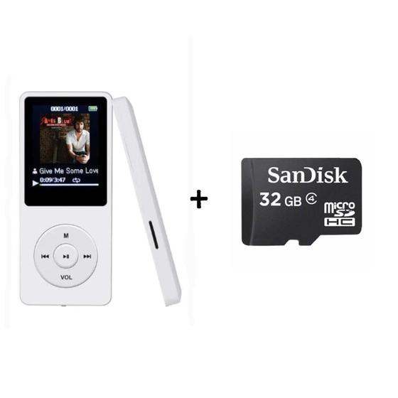 Mp3 Mp4 Player Slim Multimídia Bluetooth Rádio + Cartão 32gb GN MP3