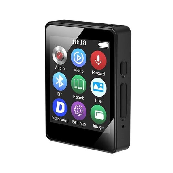 Imagem de MP4/MP3 Player Fino Slim acompanha fone bluetooth, cartão de memória 16GB, pochete fitness