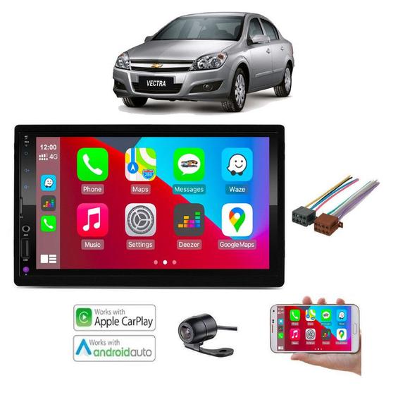 Imagem de Mp5 Multimidia Android Auto Carplay Moldura Vectra Hatch Gt