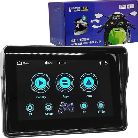 Imagem de Mp5 para Moto 5  Bluetooth Duplo Carplay Androidauto