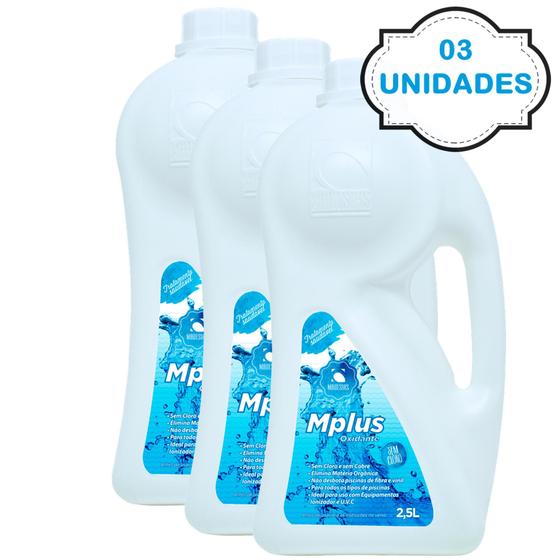 Imagem de Mplus Oxidante 2,5 L - Tratamento Sem Cloro Maresias - kit c/3