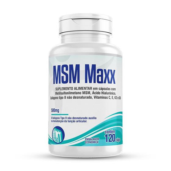 Msm Maxx 120 Colágeno Ácido Hialurônico Vitamina C E D3 K2 Floral