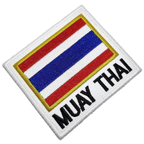 Imagem de Muay Thai Bandeira Tailândia Patch Bordado Para Kimono