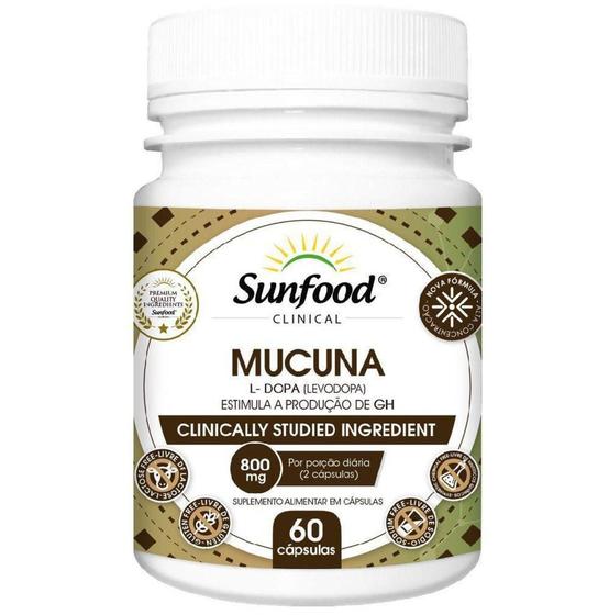 Imagem de Mucuna sunfood 800mg 60 caps - Sunfood U.s.a