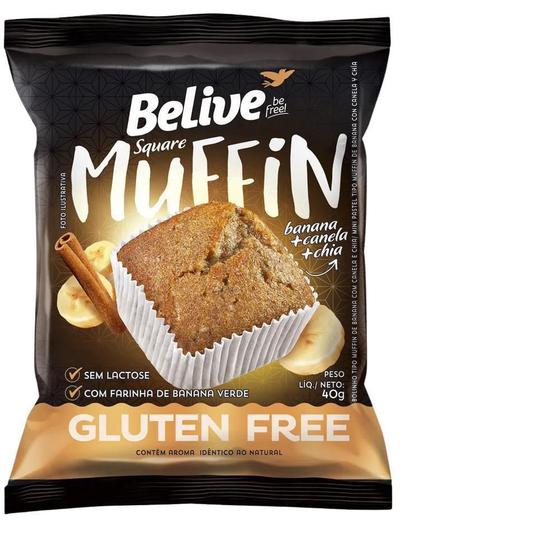 Imagem de Muffin Belive Banana Canela E Chia 40G 10 Unidades