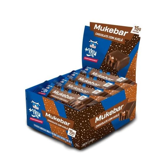 Imagem de Mukebar Sabor Chocolate com Avelã 12 unidades de 60g - +Mu