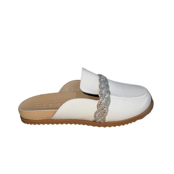 Imagem de Mule Feminino Moleca Com Tira De Strass