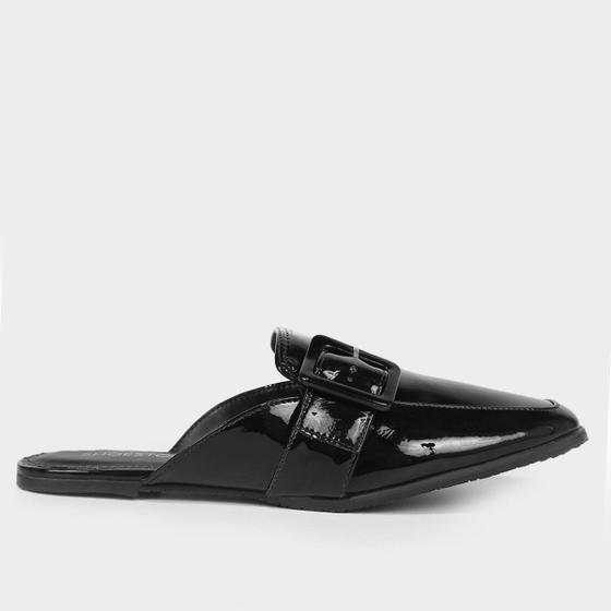 Imagem de Mule Shoestock Flat Verniz Fivela