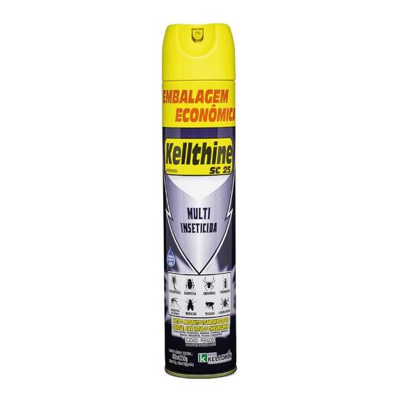 Imagem de Multi-Inseticida Aerossol Kellthine SC 25 Kelldrin 450 ml c/3